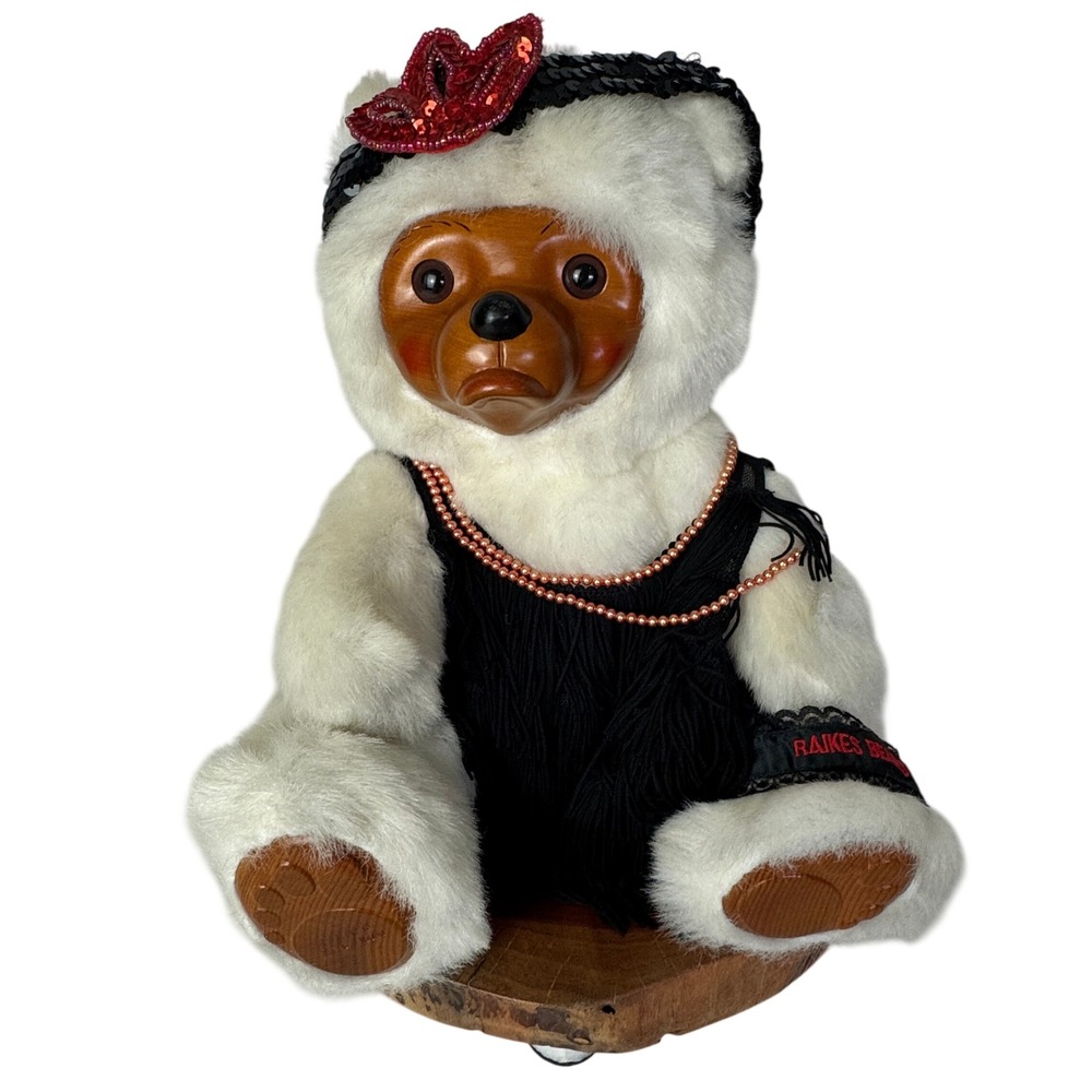 Robert Raikes Bears Limited Edition Flapper Bear Wooden Face Plush 0533/15000